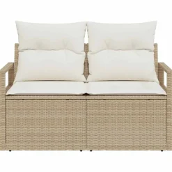 vidaXL Muebles De Jardín-Sofá de jardín con cojín 120 x 62 x 69 cm. ratán sintético