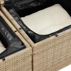 vidaXL Muebles De Jardín-Sofá de jardín con cojín 120 x 62 x 69 cm. ratán sintético
