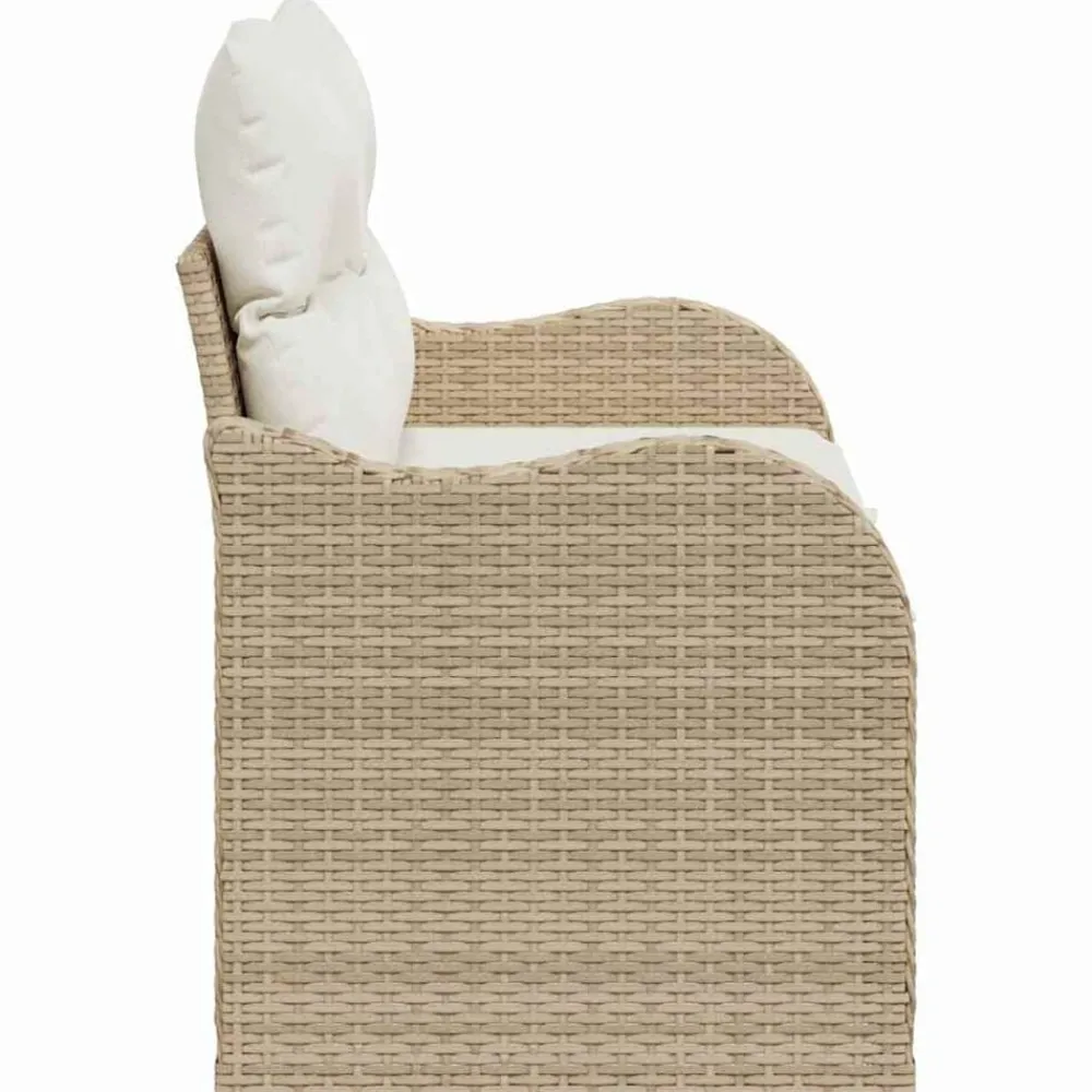 vidaXL Sofá de jardín con cojín Beige 121 x 62 x 69 cm ratán sintético beige y crema Best