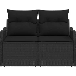 vidaXL Muebles De Jardín-Sofá de jardín con cojín 121 x 62 x 69 cm ratán sintético