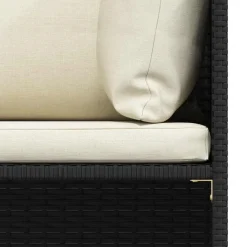 vidaXL Muebles De Jardín-Sofá de jardín de 4 plazas con cojines ratán sintético