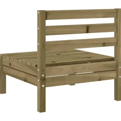 vidaXL Muebles De Jardín-Sofá de jardín sin reposabrazos madera pino impregnada