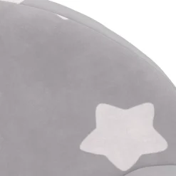 Niños vidaXL Mobiliario Para Bebés Y Niños Pequeños-Sofá de niños de 2 plazas felpa suave gris claro con estrellas
