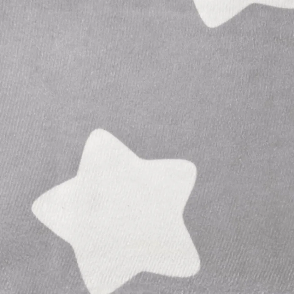 Niños vidaXL Mobiliario Para Bebés Y Niños Pequeños-Sofá de niños de 2 plazas felpa suave gris claro con estrellas