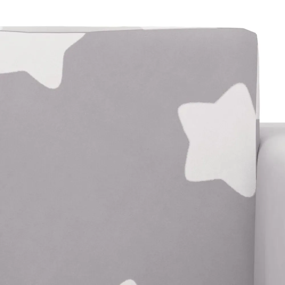 Niños vidaXL Mobiliario Para Bebés Y Niños Pequeños-Sofá de niños de 2 plazas felpa suave gris claro con estrellas