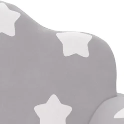 Niños vidaXL Mobiliario Para Bebés Y Niños Pequeños-Sofá de niños de 2 plazas felpa suave gris claro con estrellas