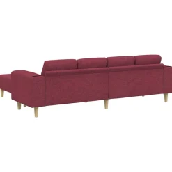 vidaXL Sofás-Sofá de sala 3 pcs Rojo vino 250 x 188 x 76 cm Poliéster