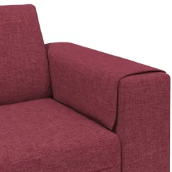 vidaXL Sofás-Sofá de sala 3 pcs Rojo vino 250 x 188 x 76 cm Poliéster