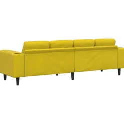 vidaXL Sofá de sala 250 x 77 x 76 cm Amarillo Hot