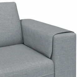vidaXL Sofá de sala 250 x 77 x 76 cm Poliéster Gris claro Clearance