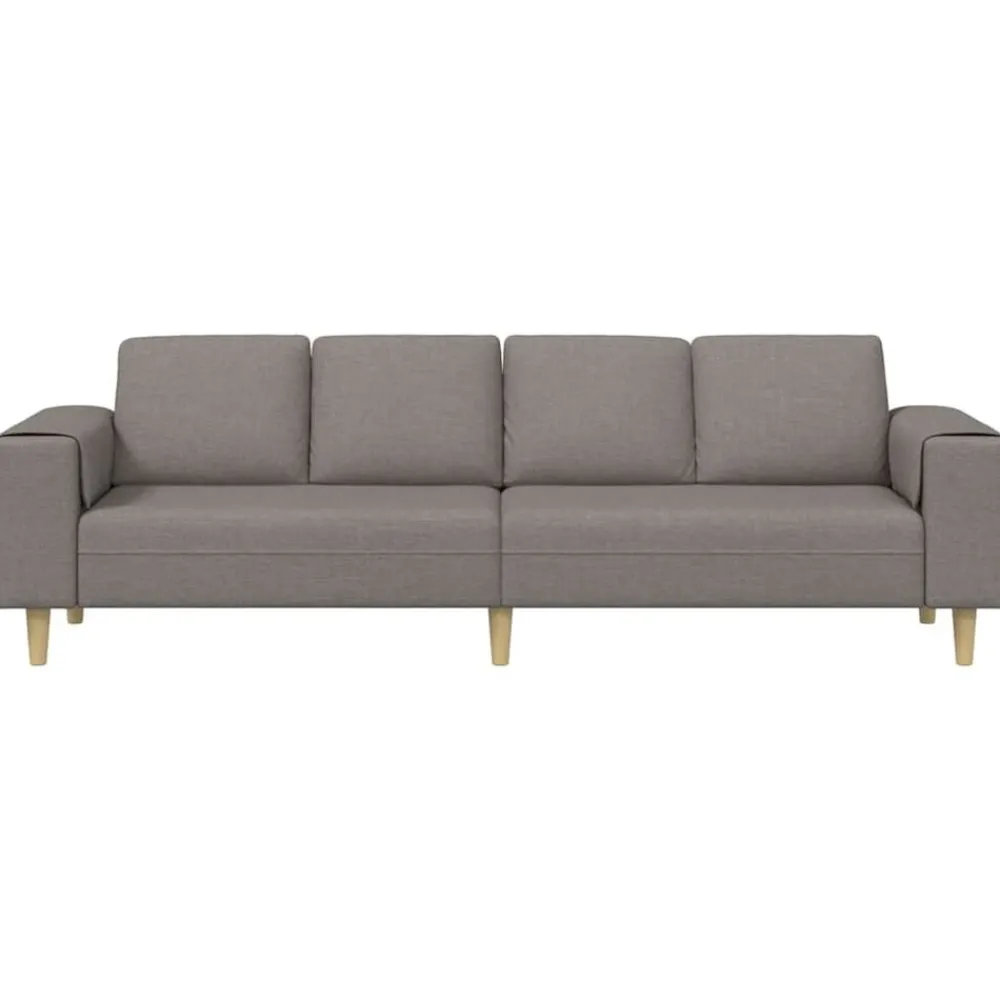 vidaXL Sofá de sala 250 x 77 x 76 cm Poliéster Taupé Hot