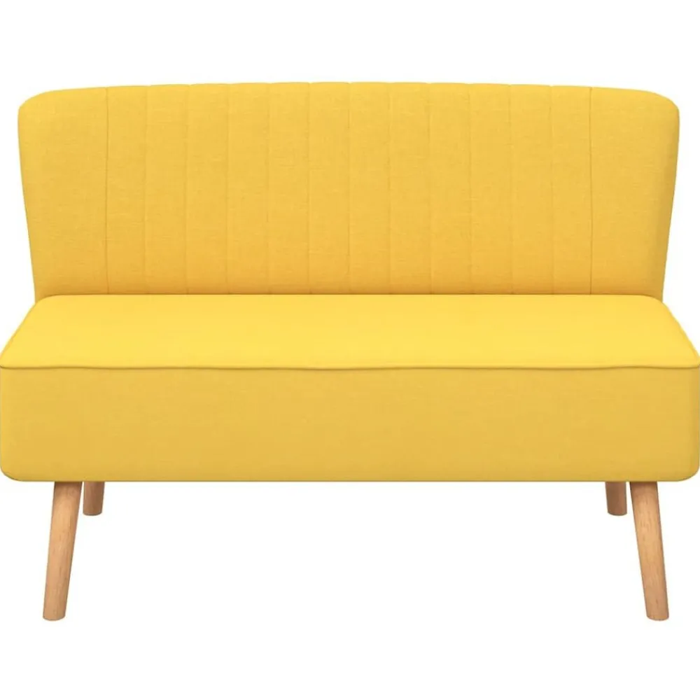 vidaXL Sofá de tela 117x55,5x77 cm Amarillo Outlet