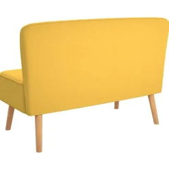 vidaXL Sofá de tela 117x55,5x77 cm Amarillo Outlet