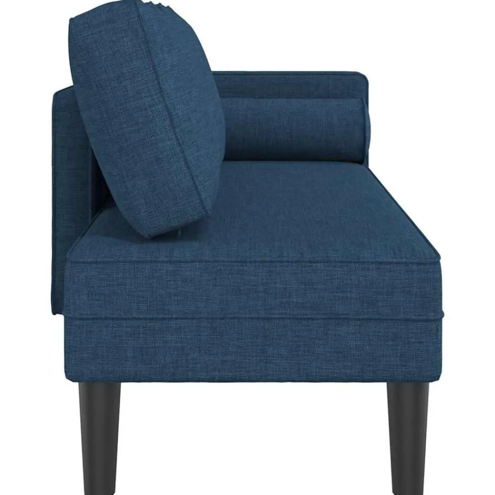 vidaXL Sofá diván con cojines tela Azul Clearance