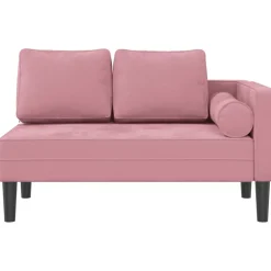 vidaXL Sofá diván con cojines terciopelo Rosa