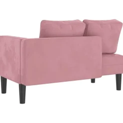 vidaXL Sofá diván con cojines terciopelo Rosa