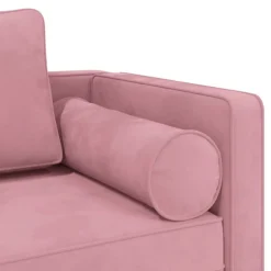 vidaXL Sofá diván con cojines terciopelo Rosa