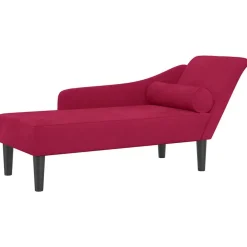 vidaXL Sofá diván con cojines terciopelo rojo tinto Rojo vino tinto Best