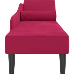 vidaXL Sofá diván con cojines terciopelo rojo tinto Rojo vino tinto Best