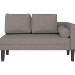 vidaXL Sillas-Sofá diván con cojines tela gris taupe