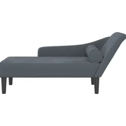 vidaXL Sofá diván con cojines terciopelo Gris oscuro Best