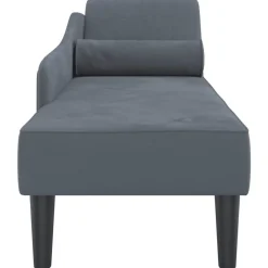 vidaXL Sofá diván con cojines terciopelo Gris oscuro Best