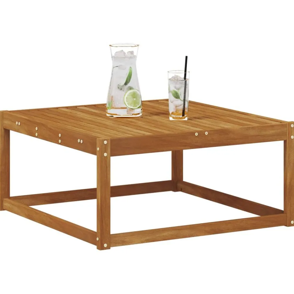 vidaXL Muebles De Jardín-Sofá esquinero de exterior Madera de Acacia Sólida Natural