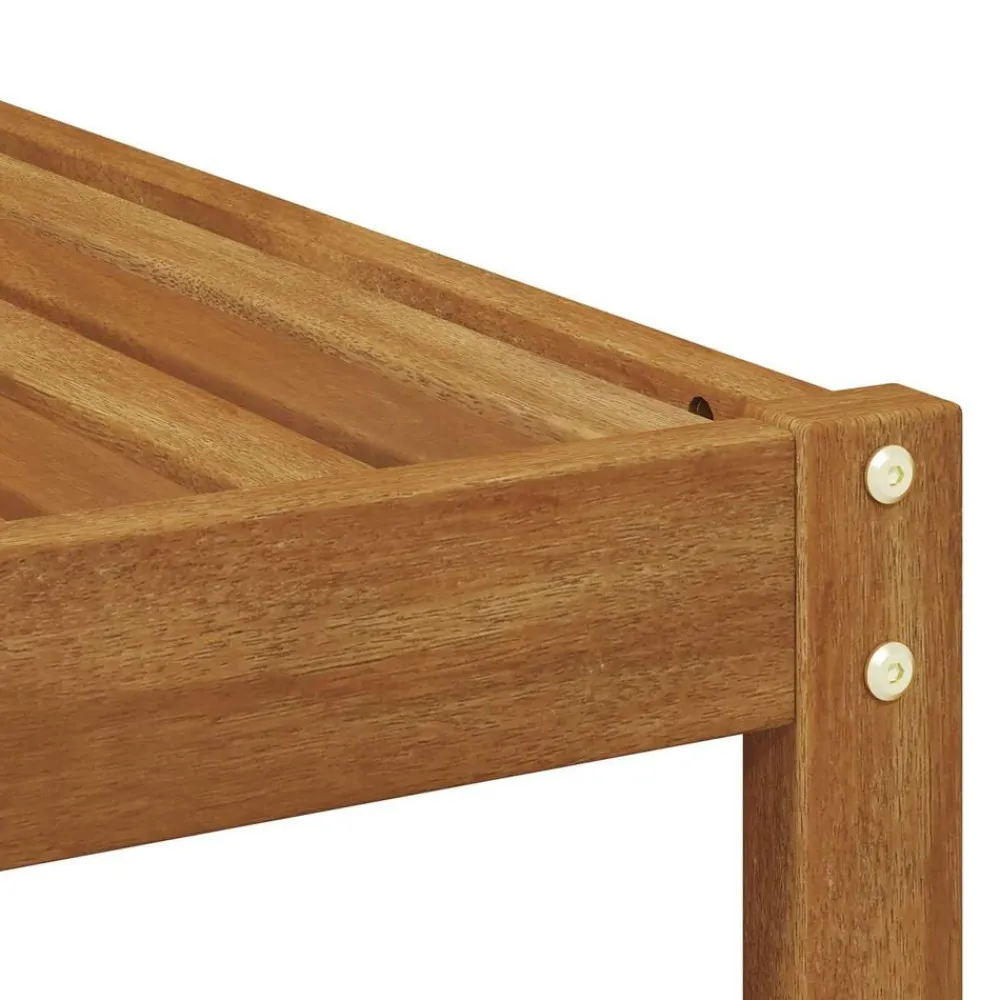 vidaXL Muebles De Jardín-Sofá esquinero de exterior Madera de Acacia Sólida Natural