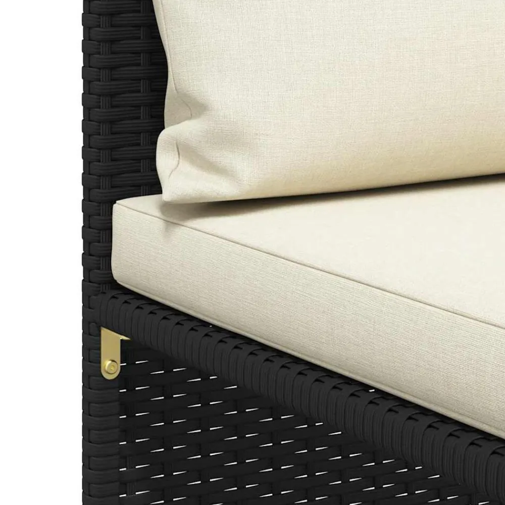 vidaXL Muebles De Jardín-Sofá esquinero seccional con cojines ratán sintético