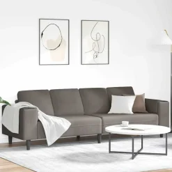 vidaXL Sofás-Sofá 250 x 77 x 76 cm Tela de Pana