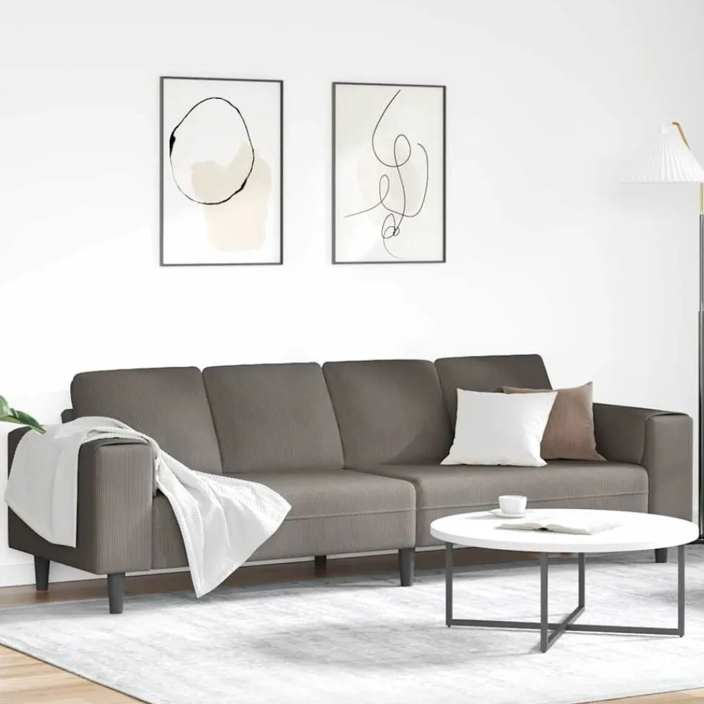 vidaXL Sofás-Sofá 250 x 77 x 76 cm Tela de Pana