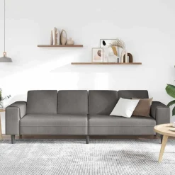 vidaXL Sofás-Sofá 250 x 77 x 76 cm Tela de Pana