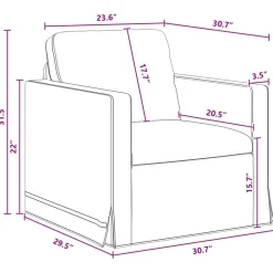 vidaXL Sofá 78 x 78 x 80 cm Terciopelo Gris oscuro Best