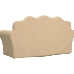 vidaXL Sofá infantil de 2 plazas de felpa suave color Crema Discount