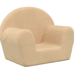 Niños vidaXL Mobiliario Para Bebés Y Niños Pequeños-Sofá infantil de felpa suave color
