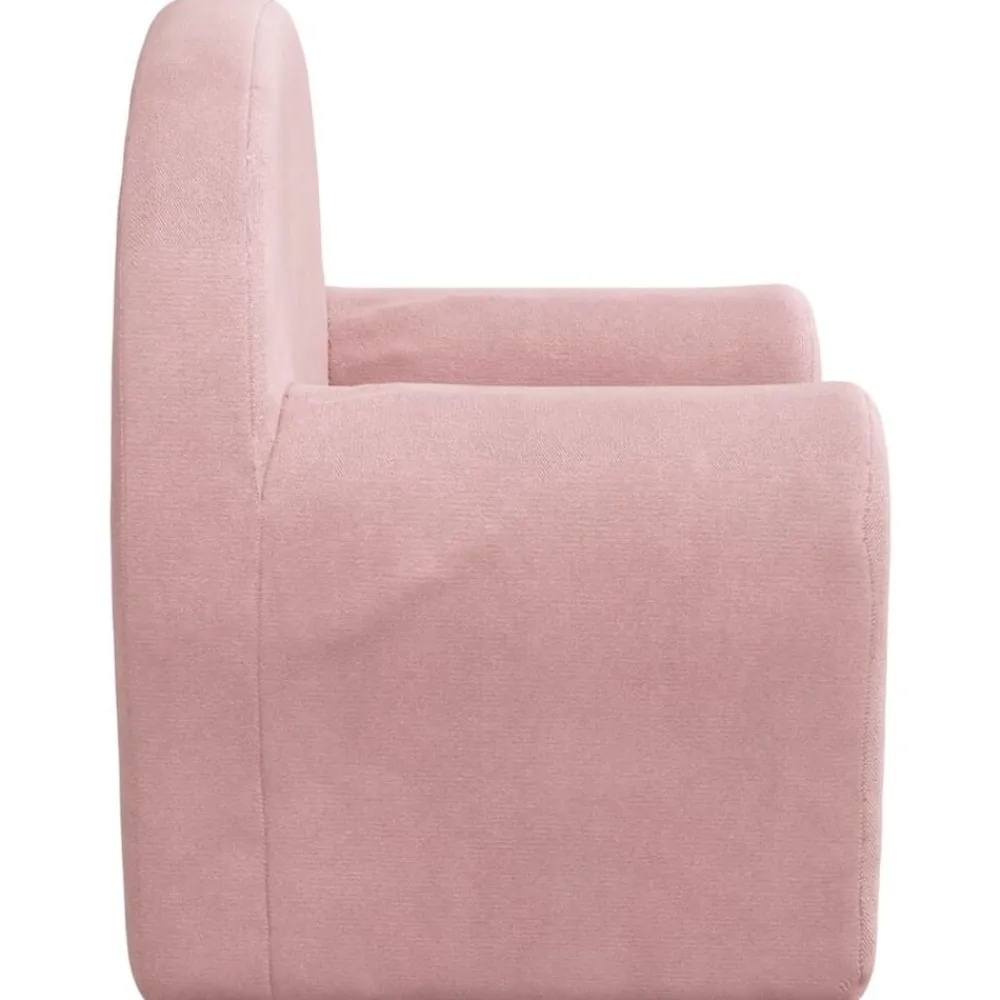 vidaXL Sofá infantil de felpa suave Rosa Best