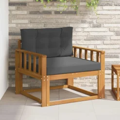 vidaXL Accesorios Para Sofás-Sofá intermedio de exterior Madera de Acacia Sólida Natural