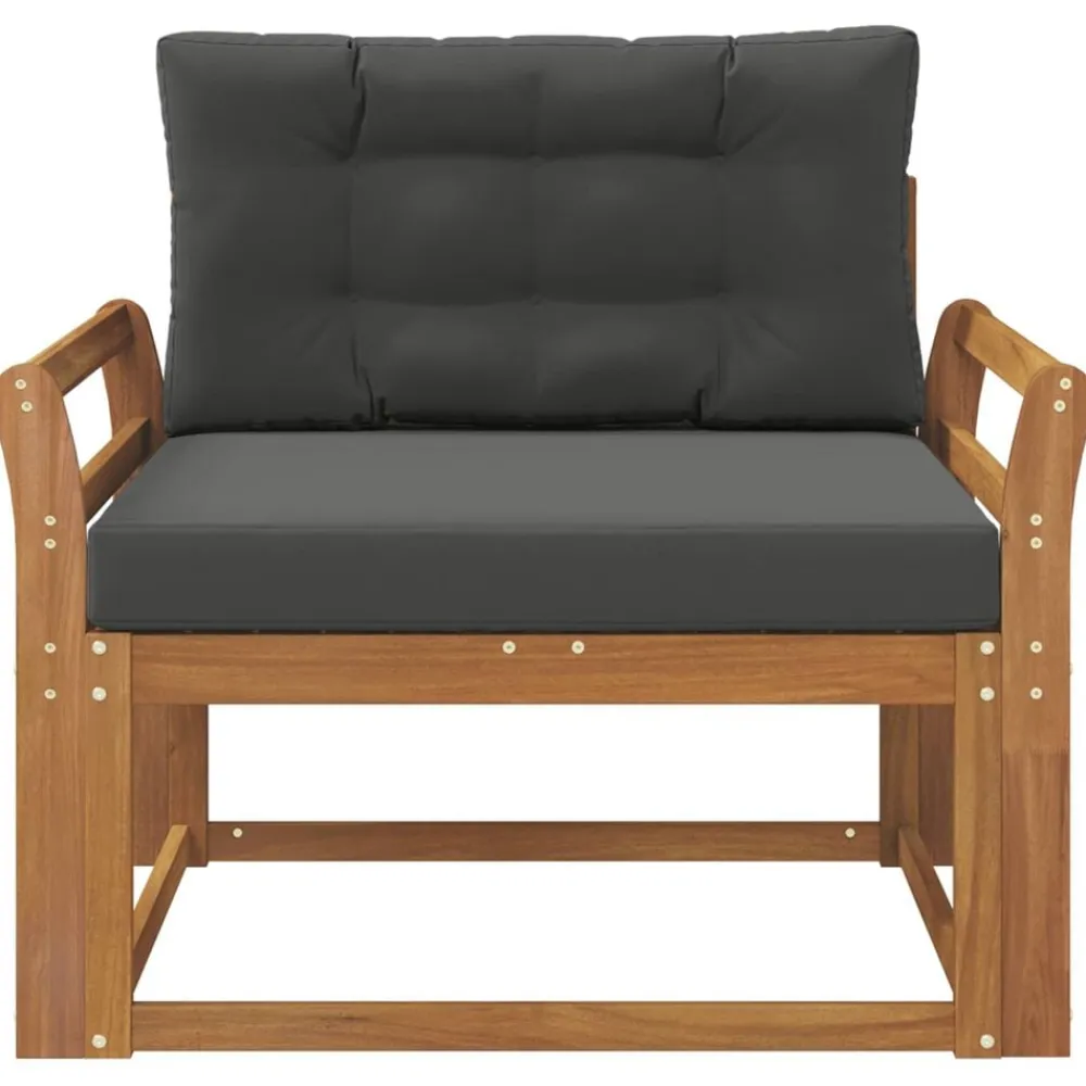 vidaXL Accesorios Para Sofás-Sofá intermedio de exterior Madera de Acacia Sólida Natural