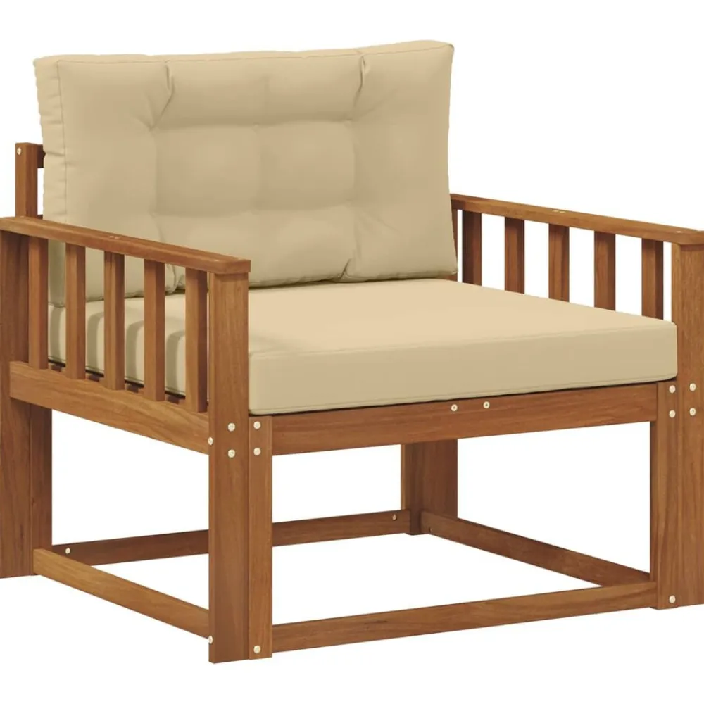 vidaXL Accesorios Para Sofás-Sofá intermedio de exterior Madera de Acacia Sólida Natural