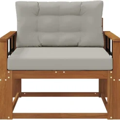 vidaXL Accesorios Para Sofás-Sofá intermedio de exterior Madera de Acacia Sólida Natural