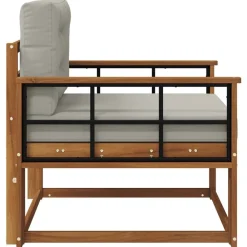 vidaXL Accesorios Para Sofás-Sofá intermedio de exterior Madera de Acacia Sólida Natural