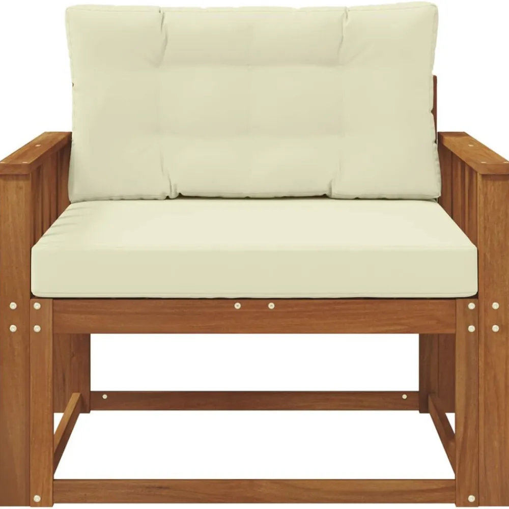 vidaXL Accesorios Para Sofás-Sofá intermedio de exterior Madera de Acacia Sólida Natural