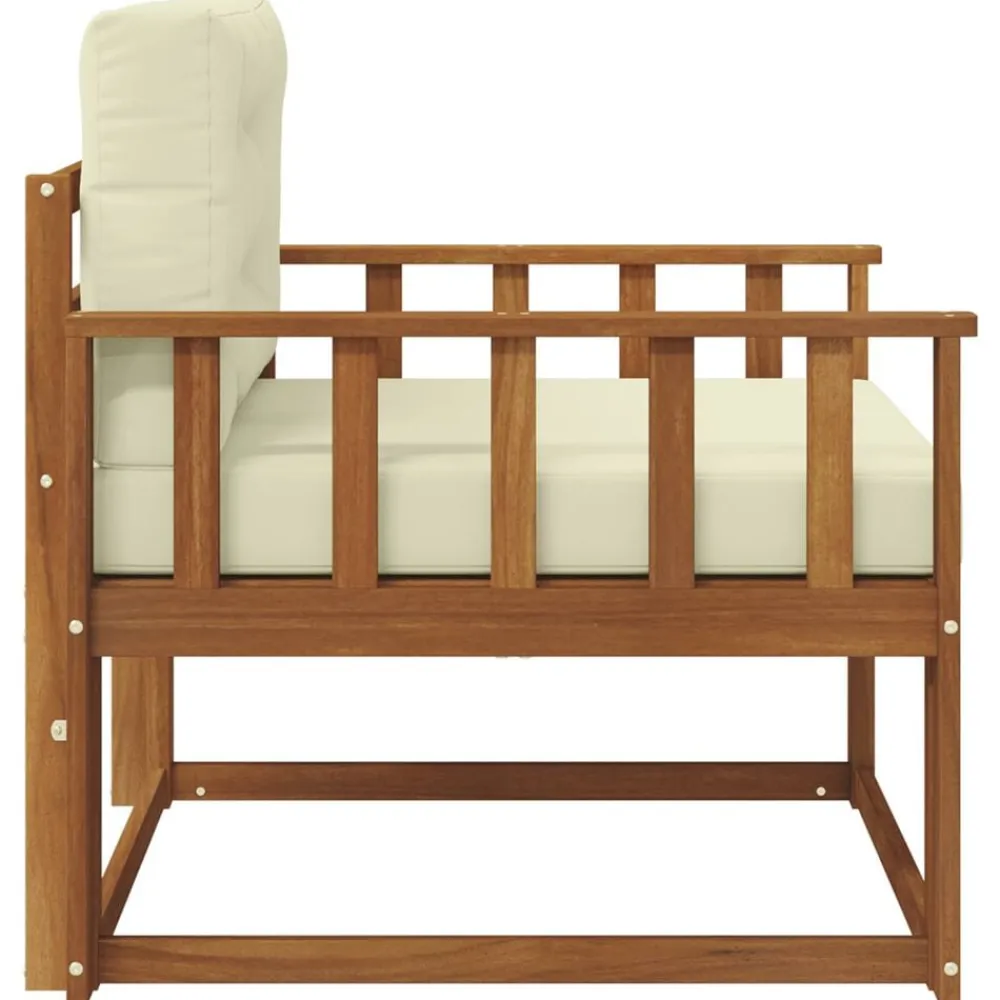 vidaXL Accesorios Para Sofás-Sofá intermedio de exterior Madera de Acacia Sólida Natural