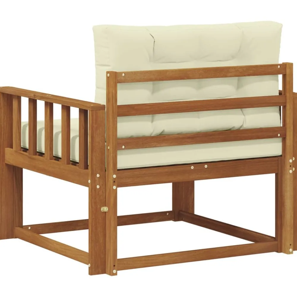 vidaXL Accesorios Para Sofás-Sofá intermedio de exterior Madera de Acacia Sólida Natural