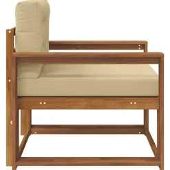 vidaXL Accesorios Para Sofás-Sofá intermedio de exterior Madera de Acacia Sólida Natural