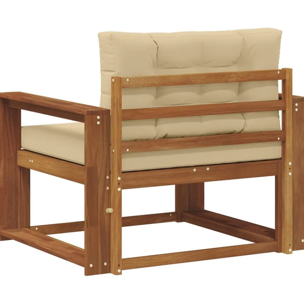 vidaXL Accesorios Para Sofás-Sofá intermedio de exterior Madera de Acacia Sólida Natural