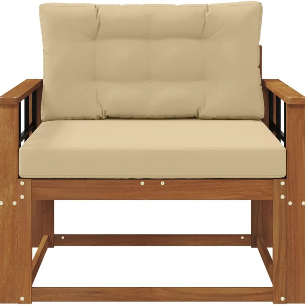 vidaXL Accesorios Para Sofás-Sofá intermedio de exterior Madera de Acacia Sólida Natural