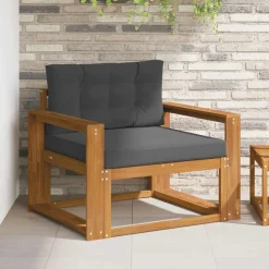 vidaXL Accesorios Para Sofás-Sofá intermedio de exterior Madera de Acacia Sólida Natural