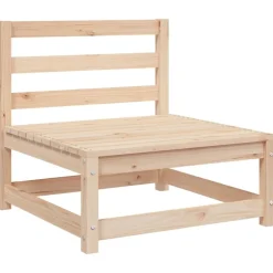 vidaXL Sofá jardín sin reposabrazos madera maciza de pino 70x70x67 cm Pino natural Online