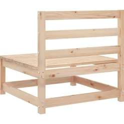 vidaXL Sofá jardín sin reposabrazos madera maciza de pino 70x70x67 cm Pino natural Online